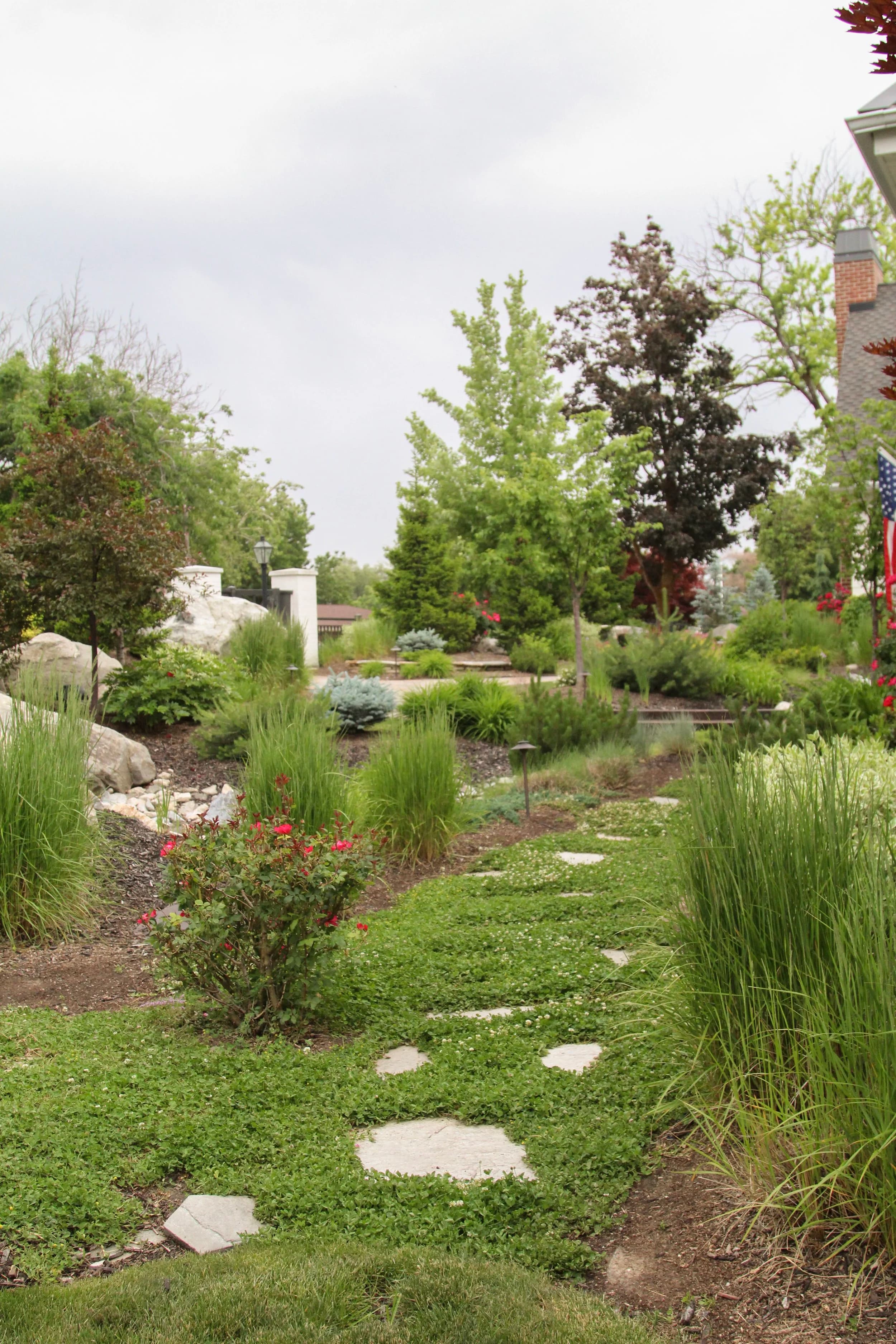 Beautiful landscaped backyard